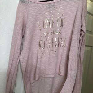 Cute graphic pink sweater